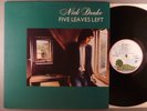 Nick Drake Five Leaves Left  RARE  UK Import Pink Rim Palm w 1st Cover Folk Rock