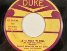 Duke 163 Chuck Edwards & His Guitar - Let's Rock 'N Roll / Wondering 7