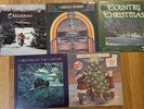 5 Country Christmas Compilation LPs Johnny Cash George Strait Dolly Cleaned VG+