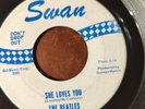 The Beatles “She Loves You” 45 | Swan WHITE AND BLUE Label | RCA PRESS