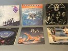 6 Classic Rock Vintage Vinyl Records Aerosmith Harrison Reo Skynard Styx