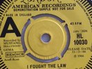 Bobby Fuller Four,DEMO,I Fought The Law/Annie Lou, EX+,London,Rock n Roll,Clash