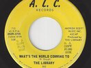 IOWA Funk Rock 45- THE LIBRARY - What's The World Comming To / Get Back Evil Wom