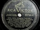 BENNY GOODMAN SING, SING, SING 78 RPM RECORD VG