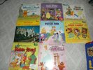 8 VINTAGE WALT DISNEY STORY & SONG RECORD LP'S SNOW WHITE P PAN CINDERELLA +++EX
