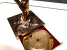 sculpture bronze d' A. BARD disque d'or 
