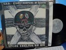 S.O.D. STORMTROOPERS OF DEATH SPEAK ENGLISH OR DIE LP  MEGAFORCE LABEL 1985 VG+