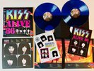 KISS 2 LP BLUE VINYL ALIVE 86 INDIANAPOLIS USA LTD INCL. PROGRAM & STICKER SET