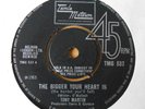 Tamla Motown 7in. Single Tony Martin The Bigger Your Heart Is. Very Rare.