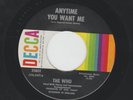 GARAGE PSYCH 45 - THE WHO - ANYWAY ANYHOW ANYTIME -  GREAT   HEAR -1965 DECCA