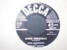 Vintage Louis Armstrong White Christmas/ Winter Wonderland 45 Rpm Record RARE