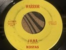 Kostas Jane / Something We Call Love Warrior 45 Moody Teen Garage Psych