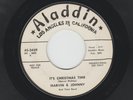 DOOWOP R&B DUET 45 - MARVIN & JOHNNY - IT'S CHRISTMAS TIME- HEAR - 1958 ALADDIN