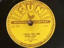 Johnny Cash 78 rpm Sun Records 241 - I Walk the Line/Get Rhythm