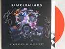 SIMPLE MINDS DIRECTION OF THE HEART ORANGE VINYL HAND SIGNED RECORD AUTOGRAPHED
