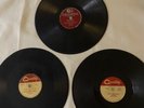 3 Vintage 78 rpm records Chuck Berry, Lawrence “piano roll” Cook, Gene Krupa