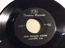 LIGHTNING SLIM-FEATURE 3008-NEW ORLEANS BOUND/I CAN'T LIVE HAPPY-BLUES 45 1954