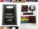 Madonna Finally Enough Love black vinyl SLIPMAT promo fan bag badge stickers ltd