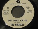 The Miracles - Come On Do The Jerk / Baby Don't You Go RARE WHITE DEMO / PRPMO