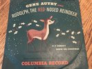 vintage Gene Autry childrens Christmas 78rpm record - Rudolph Red-Nosed Reindeer