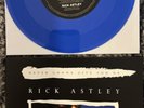 Rick Astley Never Gonna Give You Up Signed Blue Colored 7
