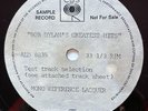 Bob Dylan VERY RARE mono Reference Lacquer Greatest Hits 5 Track 12”