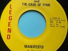 Northern Soul 45 James Lewis and Case Of Time-Manifesto-Legend 70s Reissue