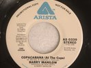BARRY MANILOW - COPACABANA ( AT THE COPA ), SHORT/ LONG VERSIONS, ARISTA, PROMO