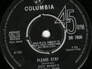 ZOOT MONEY'S BIG ROLL BAND - PLEASE STAY,  UK,  Columbia,  DB 7600  '65