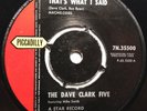 THE DAVE CLARK FIVE That´s What I Said (1963) MOD Beat  Debut 7