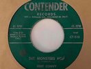 Mod Halloween Horror Rockabilly 45 BERT CONVY Monsters Hop/The Gorilla HEAR Rare