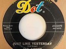 Northern Soul Mod R&B 45 JOE SIMON Just Like Yesterday/Only A Dream Dot HEAR