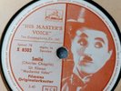 Rarität Charlie Charles Chaplin Schellackplatte 78,Smile+Chaplins Manschettvisa