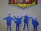 RARE Vintage Original Beatles HELP Movie Cardboard Promo Ad