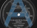EDDIE KENDRICKS 45: IT'S SO HARD FOR ME TO SAY + 1 AUSSIE TAMLAM 9518 M & M 1971