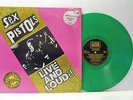 SEX PISTOLS live and loud (green vinyl ltd edition) LP EX/EX, LINK LP 063, vinyl