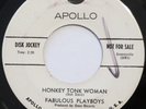 FABULOUS PLAYBOYS Honkey Tonk Woman APOLLO 45 mod R&B doo wop Promo VG+ HEAR