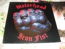 MOTORHEAD -IRON FIST- AWESOME  FIRST PRESS LP VINYL GERMANY 1982 EX/EX