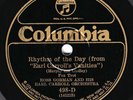Columbia #498-D: Ross Gorman Or.-Rhythm Of The Day/On Top Of The World E/E- hot