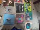 old vinyl LPS records  classic Rock, county music, a the official Adventures Bat