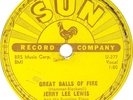 78' original SUN label Jerry Lee Lewis Great Balls of Fire/ You Win Again