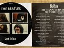 BEATLES UK LET IT BE PICTURE DISC 20TH ANNIVERSARY 45 ENGLAND 1990 RARE ISSUE