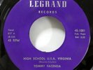 TOMMY FACENDA 45 High School Usa Virginia LEGRAND Mint- Doowop Kz 1108