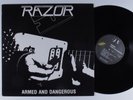 RAZOR Armed And Dangerous VOICE LP VG++/VG+ with lyric sheet insert q