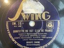 78 rpm HOT CLUB DE FRANCE DJANGO REINHARDT  & GRAPPELLY Minor's  - SWING SW 23