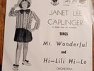 JANET CAPLINGER mr. wonderful R D GLOBE 003 girl vocal 50s TEEN POP rare PIC SLV