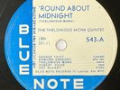 Thelonious Monk & Art Blakey  Round About Midnight   Blue Note 78 RPM   N-/MINT-