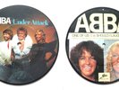 ABBA 7 INCH PICTURE DISCS ' UNDER ATTACK & ONE OF US ' EX