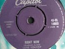 RIGHT NOW b/w THE NIGHT IS SO LONELY GENE VINCENT AND HIS BLUE CAPS VINYL 1959