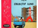 TINTIN OBJECTIF LUNE Herge french 1957 Decca 123.795 disque vinyl 25cm 10